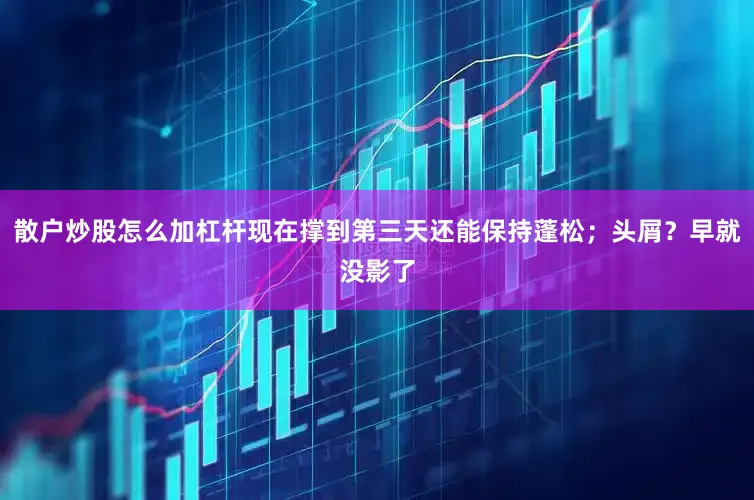 散户炒股怎么加杠杆现在撑到第三天还能保持蓬松；头屑？早就没影了